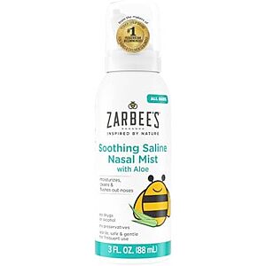 $2.69* | 3oz. Zarbee's Baby Nasal Moisturizing Saline Spray w/ Aloe at Amazon