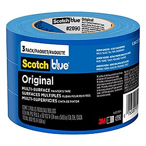 3-Pk 0.94" x 60-Yds ScotchBlue Original Multi-Surface Painters Tape $8.40 w/ S&S