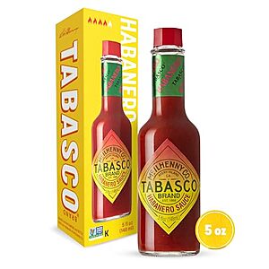 5-Oz TABASCO Hot Sauce (Habanero) $3.10 w/ S&S