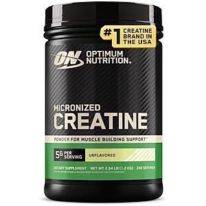 2.64-Lb Optimum Nutrition Micronized Creatine Monohydrate Powder (Unflavored) $26.60 w/ S&S