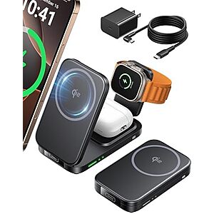 15W INIU SnapGo 3-in-1 Qi2 MagSafe Foldable Wireless Charging Station $20.40 + Free S&H