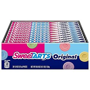 36-Pk 1.8-Oz SweeTARTS Original Candy Rolls $18.95 w/ S&S
