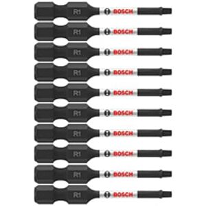 10-Pc Bosch Impact Tough 2" Square #1 Power Bits