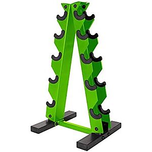 5-Tier CAP Barbell A-Frame Dumbbell Weight Rack (Green)