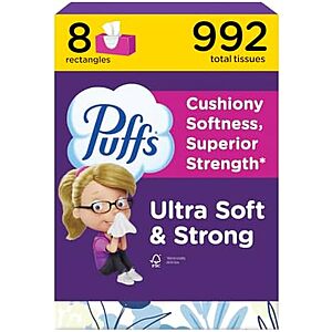 $39.91 | 5 × 8-Pack 124-Count Puffs Ultra Soft Non-Lotion Facial Tissue ($7.98 each) at Amazon
