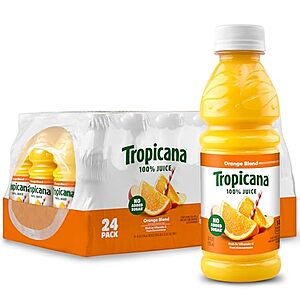 24-pk 10-fl-oz Tropicana 100% Juice Orange Blend Bottles $12.65 w/ S&S
