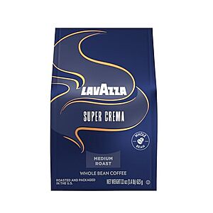 22-oz Lavazza Super Crema Whole Bean Coffee (Medium Espresso Roast) $8.35 w/ S&S