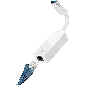 TP-Link Foldable USB 3.0 to 10/100/1000 Gigabit Ethernet LAN Network Adapter $6.50 + 15% Back w/ Prime Card