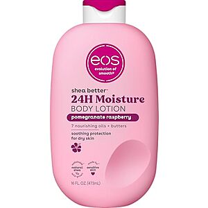 Select Accounts: 16-Oz eos Shea Better Body Lotion (Pomegranate Raspberry) $2 w/ S&S
