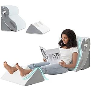 4-Pc Hansleep Adjustable Memory Foam Bed Wedge Pillow Set