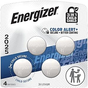 4-Pack Energizer 3V Lithium Coin Batteries with 3-in-1 Child Shield $3.75 w/ S&S
