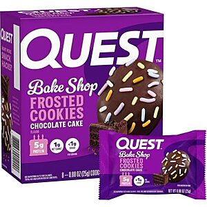 8-Ct 0.88-Oz Quest Nutrition Frosted Protein Cookies (Chocolate Cake)