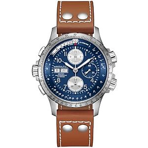 44mm Hamilton Khaki Aviation X-Wind Auto Chronograph Blue Dial Men's Watch $1240 + Free S&H