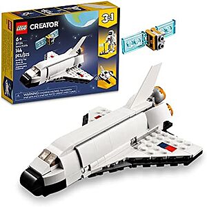 144-pc LEGO Creator 3 in 1 Space Shuttle Building Kit (31134)