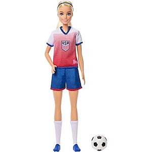Barbie Careers USSF Soccer Fashion Doll Dressed in Sport-Themed Outfit & Shoes