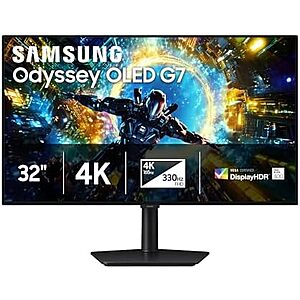 32" Samsung Odyssey OLED G7 4K 165Hz / 1080p 330Hz Dual Mode Monitor (G73SH) $750 + Free S&H