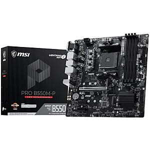 MSI PRO B550M-P AM4 AMD B550 Micro ATX Motherboard $70 + Free S&H