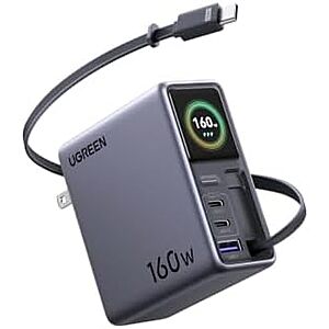 Prime Members: UGREEN Nexode Pro 160W Charger w/ Retractable Cable $100 + Free S&H