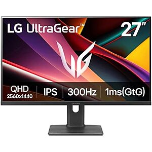 27" LG Ultragear G6 1440p 300Hz 1ms FreeSync Premium IPS Gaming Monitor $210 + Free S&H