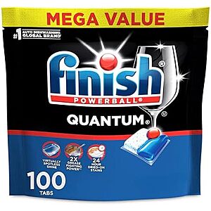 100-Ct Finish Quantum Dishwasher Pods $16.95 w/ S&S