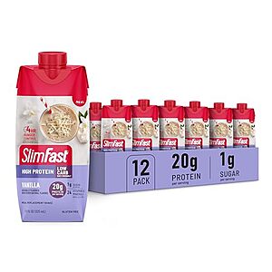 Select Accts: 12-Pack 11-Oz SlimFast Meal Replacement Shakes (Various Flavors) from $14 w/ S&S