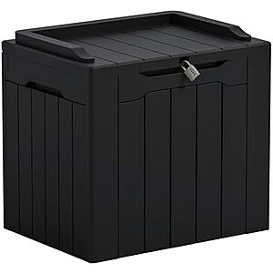 31-Gallon Greesum Outdoor Resin Storage Box (Dark Black)