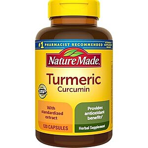 Select Accts: 120-Ct Nature Made Turmeric Curcumin 500mg Capsules $7.60 w/ S&S