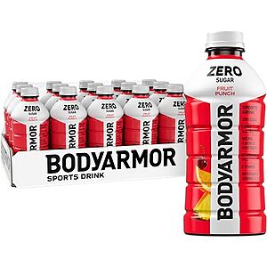Select Accts: 15-Pk 28-Oz BODYARMOR ZERO Sugar Sports Drink (Fruit Punch) $15.75 w/ S&S