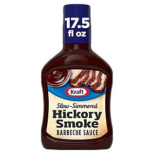 Select Accts / Areas: 17.5-Oz Kraft Hickory Smoke Slow-Simmered BBQ Sauce $0.90 w/ S&S