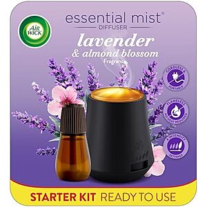 Air Wick Essential Oils Diffuser Mist Kit (Lavender & Almond Blossom)