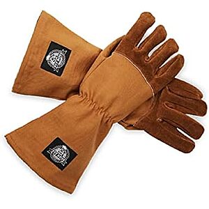 Pit Boss Heavy Duty Canvas & Leather BBQ Grilling Gloves