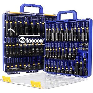 55-pc Facoow Magnetic Impact Nut Driver Set