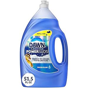 Select Accounts: 51.5-oz Dawn Platinum Plus PowerSuds Liquid Dish Soap Refill 3 for $22.50 w/ S&S