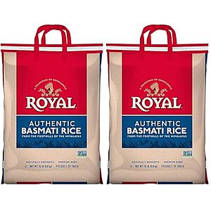 2-Pk 15-Lb Authentic Royal Basmati White Rice $28.45 w/ S&S
