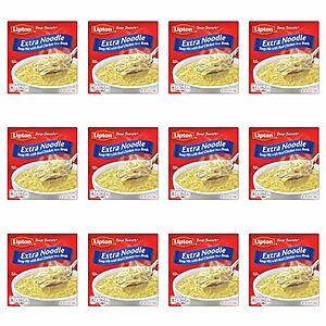 12-ct 4.9-oz SOUP SECRETS Lipton Instant Soup Mix (Chicken Noodle Extra Noodle) $8.20 w/ S&S