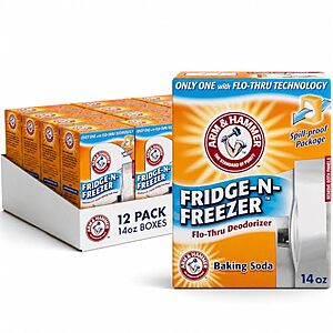12-ct 14-oz ARM & HAMMER Baking Soda Fridge-n-Freezer Odor Absorber $7.70 w/ S&S