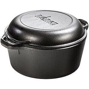Used - Like New: 5-Qt Lodge Cast Iron Double Dutch Oven