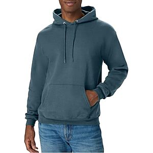 Hanes Men's EcoSmart Fleece Pullover Hooded Sweatshirt (Metallic Teal)