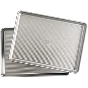 2-Pk USA Pan Bakeware Half Sheet Pan Aluminized Steel Baking Sheets