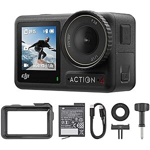 DJI Osmo Action 4 Essential Combo 4K/120fps Waterproof Action Camera $199 + Free S&H