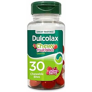 Select Accounts: 30-Ct Dulcolax Saline Fast-Acting Laxative Chewy Fruit Bites $1.60 w/ S&S