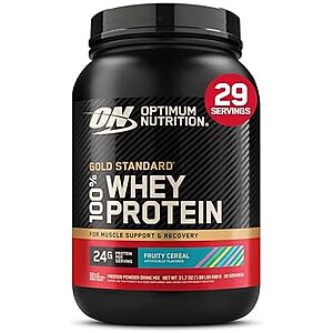 1.98-Lb Optimum Nutrition Gold Standard 100% Whey Protein Powder (Fruity Cereal) $20.80 w/ S&S