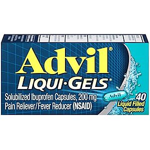 Select Accts: 40-Count Advil Liqui-Gels Pain Reliever & Fever Reducer $1.55 w/ S&S