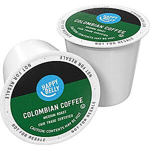 24-Ct Happy Belly Medium Roast Colombian Coffee Pods for Keurig K-Cup Brewers $3.80 w/ S&S