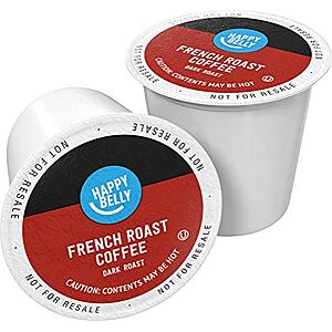 24-Ct Happy Belly Dark Roast Coffee Pods for Keurig K-Cup Brewers (French Roast) $5.20 w/ S&S