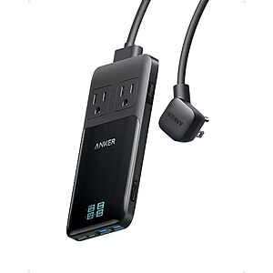 140W Anker Prime Flat Plug Power Strip w/ 5' Extension (2 AC, 2 USB-A & 2 USB-C) $60 + Free S&H