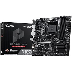 MSI PRO B550M-P AM4 AMD B550 Micro ATX Motherboard $70 + Free S&H