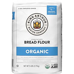 80-Oz King Arthur 100% Organic Unbleached Bread Flour
