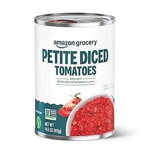 Prime Members: 14.5-Oz Amazon Grocery Petite Diced Tomatoes 4 for $2.95 + Free S&H w/ S&S