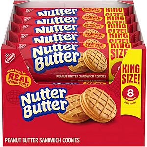 Select Accts: 10-Pk 8-Ct 3.5-Oz Nutter Butter Peanut Butter Sandwich Cookies $7.70 w/ S&S